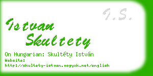 istvan skultety business card