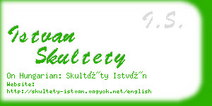 istvan skultety business card